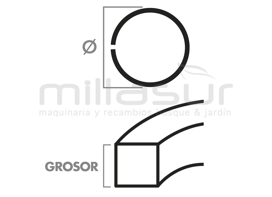 BAGUE, SEGMENT DE PISTON 42x2