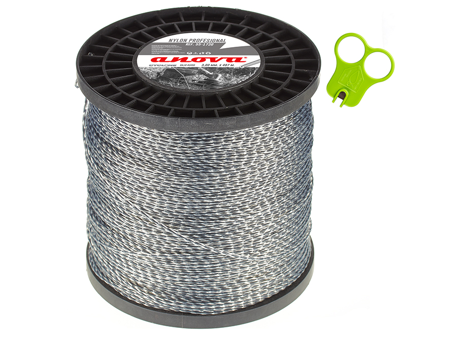 BOBINE FIL NYLON TORSADÉ CYCLONE ANOVA 3 mm x 487 m