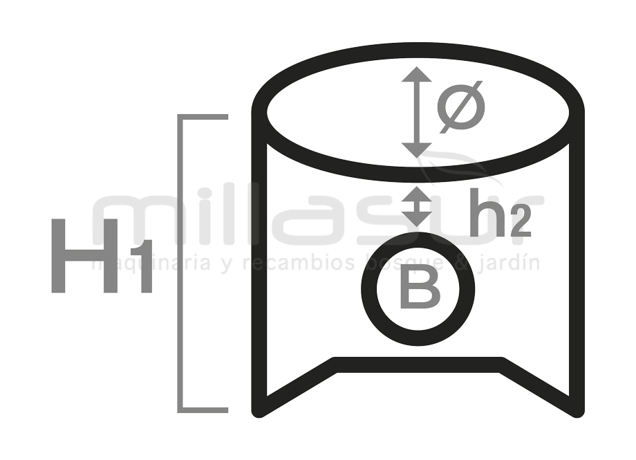 PISTON COMPLET AIP HUSQVARNA 45-245R - JONSERED 2045 (42 mm)