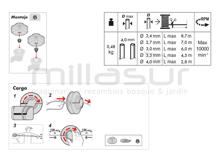 CABEZAL TAP-N-GO CARGA RÁPIDA EW160 UD - SIN ADAPTADOR