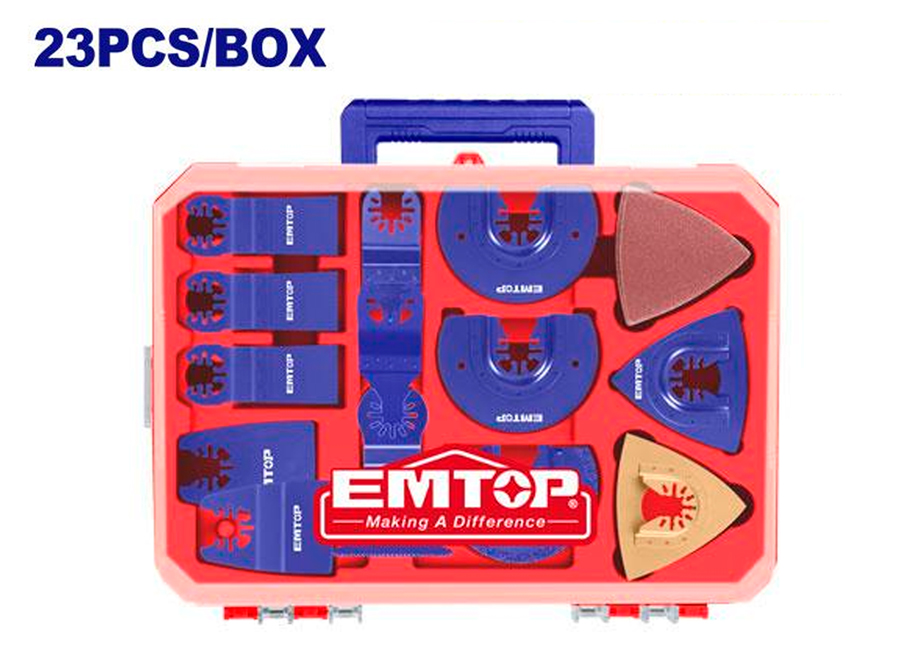 SET CUCHILLAS Y LIJAS PARA MULTIHERRAMIENTA (23 PCS) EMTOP